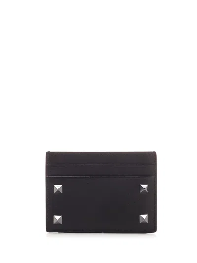 Valentino Garavani Rockstud Cardholder In Black