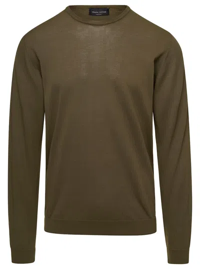 Roberto Collina Crew-neck Long-sleeve Jumper In Military