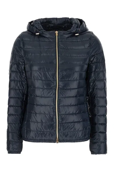 Herno Hooded Down Jacket In Blue