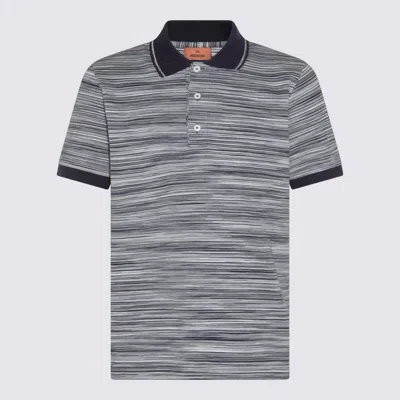 Missoni Space-dyed Cotton Polo Shirt In Black