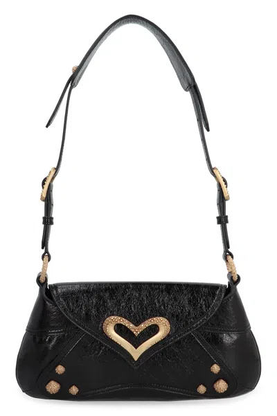 Pinko Classic 520 Leather Shoulder Bag In Black