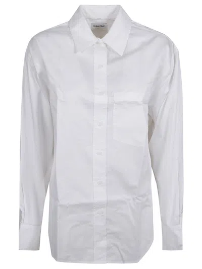 Calvin Klein Long-sleeved Shirt In White