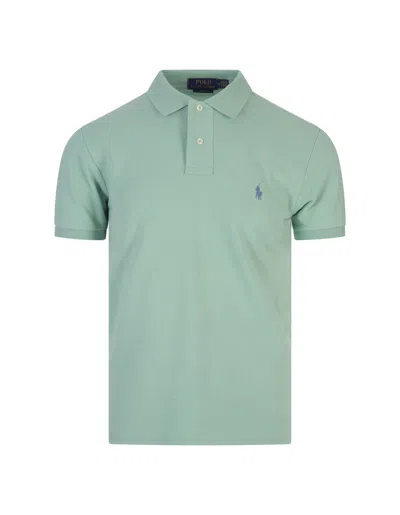 Polo Ralph Lauren Slim-fit Logo-embroidered Cotton-piqué Polo Shirt In Green