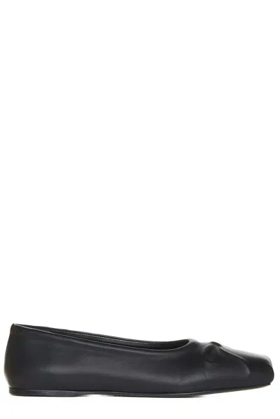 Marni Seamless Little Bow Ballet Flats In Black