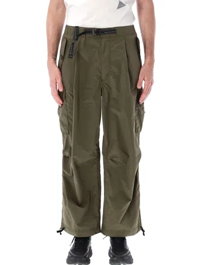 And Wander Oversized Cargo Pants In Brown