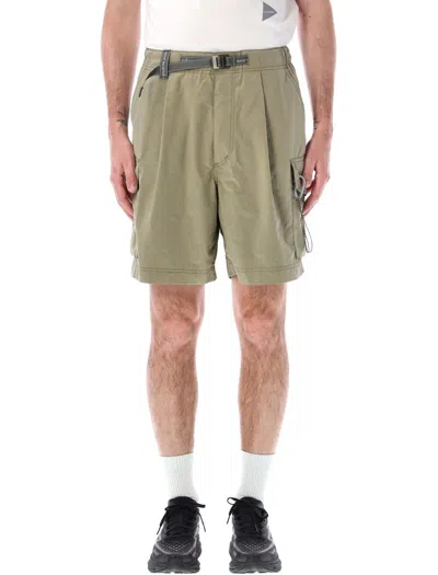 And Wander Oversized Cargo Shorts In Beige