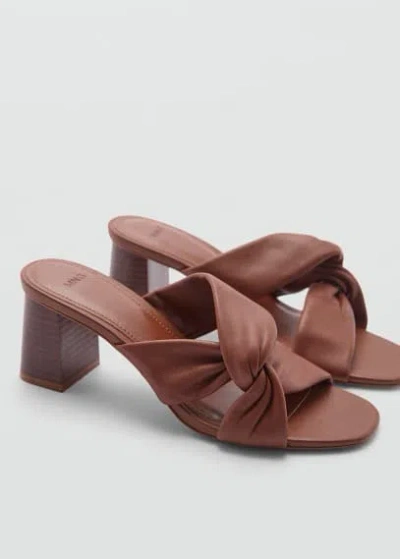 Mango Knot Leather Sandals Leather
