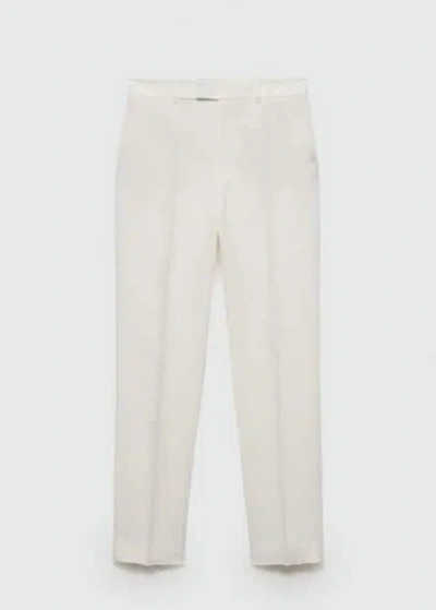 Mango Trousers White