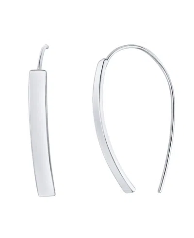 And Now This Rectangular Wire Hook Earring In Fine Silver Plated