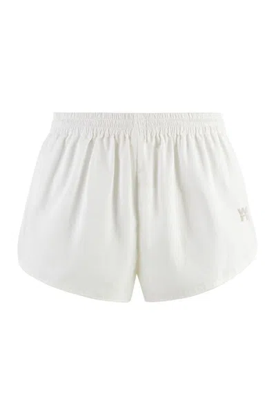 Alexander Wang Techno Fabric Shorts In White