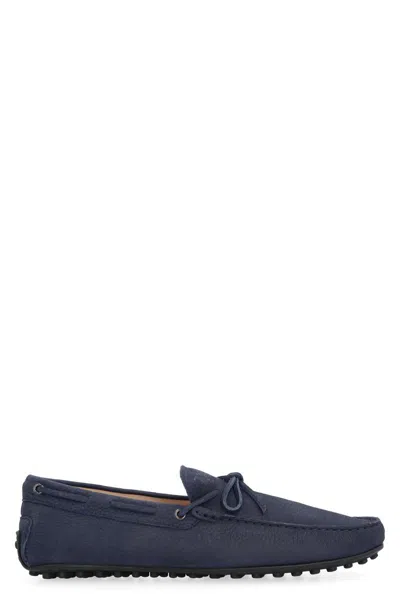 Tod's Suede Loafers In Blue