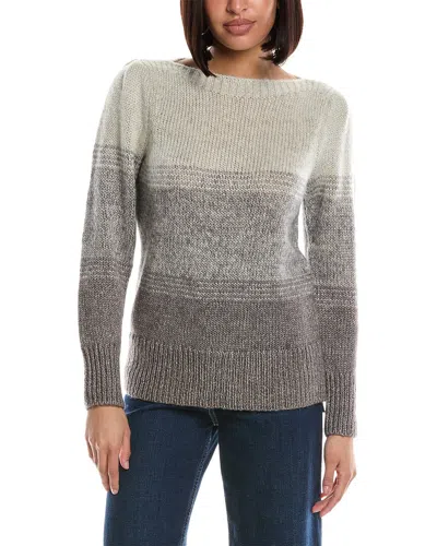 Tommy Bahama Shimmer Ombre Puff Sleeve Wool-blend Sweater In Gray