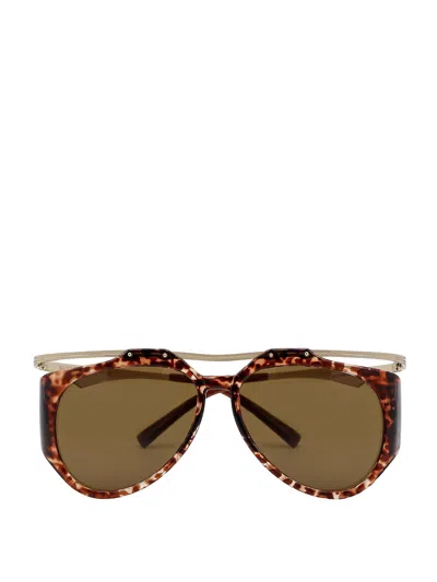 Saint Laurent Amelia Aviator-style Tortoiseshell Acetate And Gold-tone Sunglasses