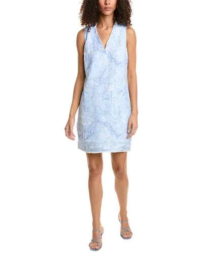 Tommy Bahama Totally Toile Linen Shift Dress In Blue