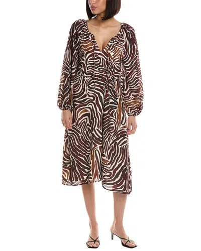 Tommy Bahama Zen Zebra Midi Dress In Multi