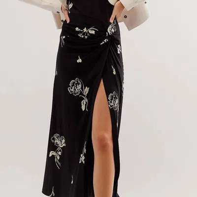 Free People Love And Be Loved Midi Dress In Black