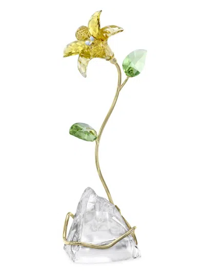Swarovski Florere Lily Crystal Figurine In Green
