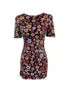 Dress The Population Women's Maddox Floral Sequin-embellished Body-con Minidress In Black Multi