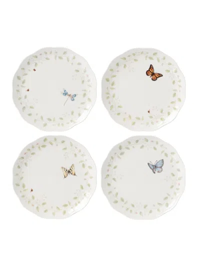 Lenox Butterfly Meadow Vines 4-piece Dinner Plate Set In White