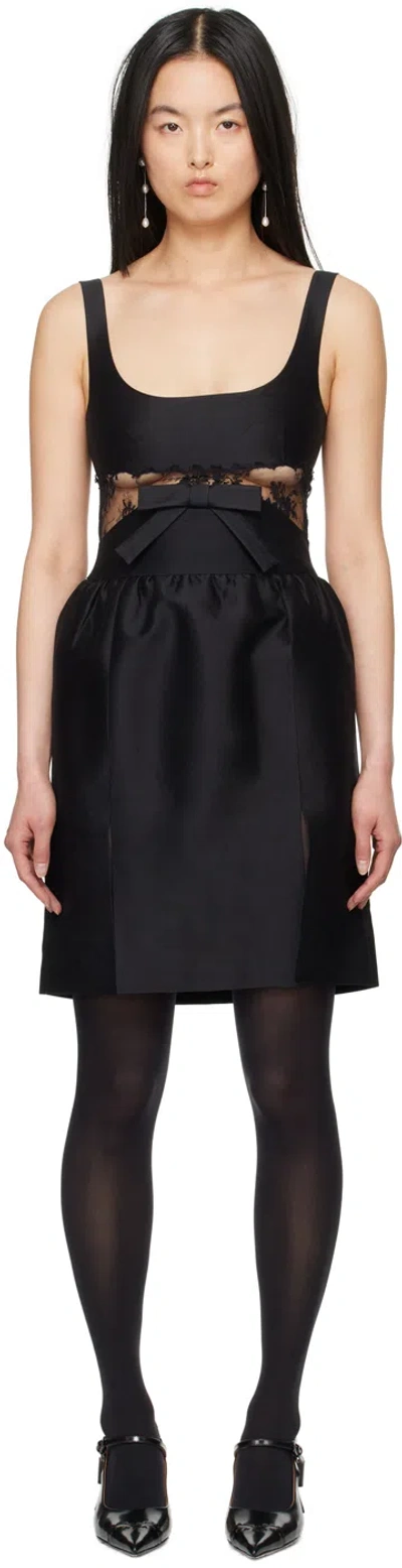 Shushu-tong Lace-embellished Mini Dress In Black