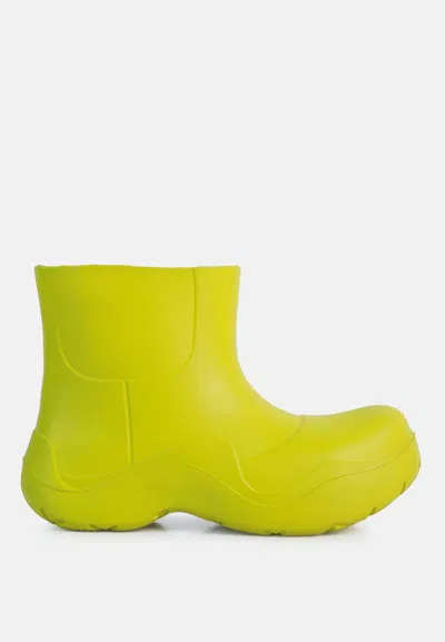London Rag Two Tango Gummy Rain Boots In Yellow