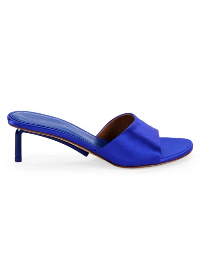 Off-white Allen Silk-satin Sandals In Blue