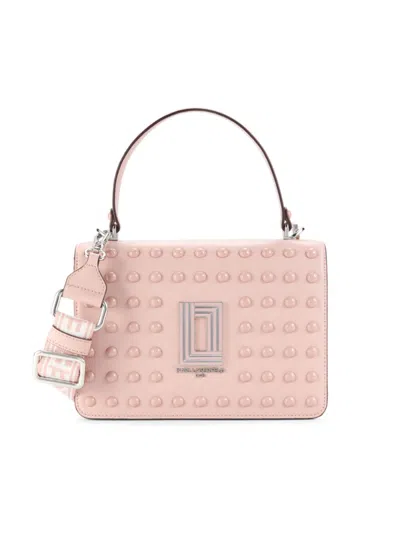 Karl Lagerfeld Women's Simone Leather Two Way Top Handle Bag In Rose Smoke