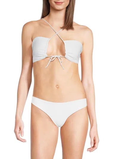 Jade Swim Women's Livi Strappy Bikini Top In White