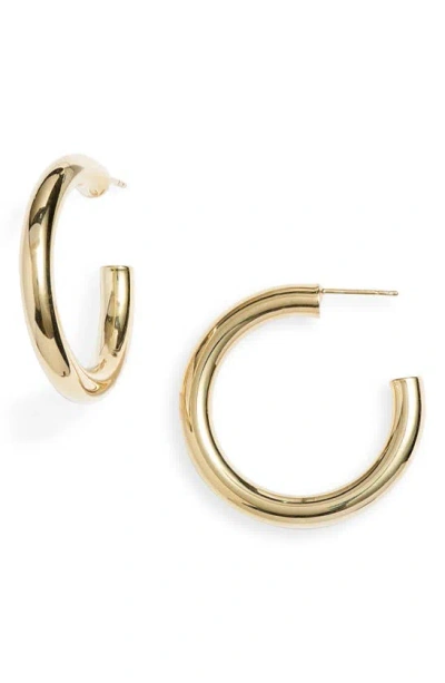 Adinas Jewels Adina's Jewels Hollow Hoop Earrings In Gold