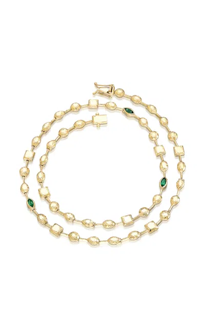 Itä Fine Jewelry 14k Yellow Gold "sempiterno" Emerald Tennis Bracelet