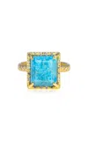 Armenta 18k Yellow Goldl Turquoise Ring