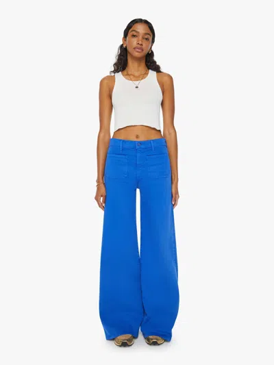 Mother The Patch Pocket Undercover Sneak Snorkel Trousers In Blue
