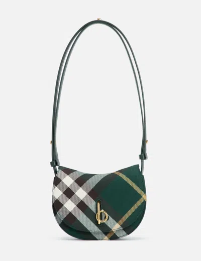Burberry Womens Ivy Rocking Horse Check-print Wool-blend Shoulder Bag In Multicolor