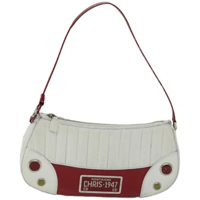 Dior White Leather Shoulder Bag ()