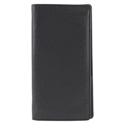 Pre-owned Louis Vuitton Brazza Navy Leather Wallet  ()