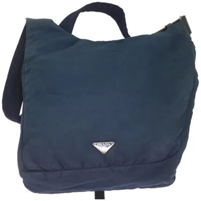 Prada Re-nylon Navy Synthetic Shoulder Bag ()