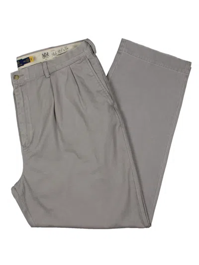 Lauren Ralph Lauren Mens Mid Rise Relaxed Fit Chino Pants In Grey