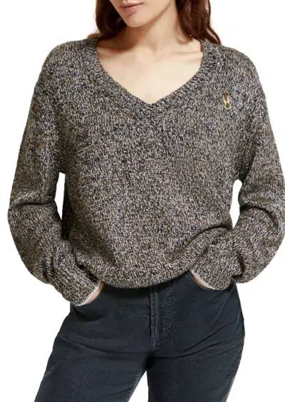 Scotch & Soda Metallic Sweater In Multi