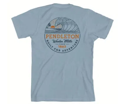 Pendleton Men's Heritage Tee In Adventure Wave / Stone Wash Denim In Multi