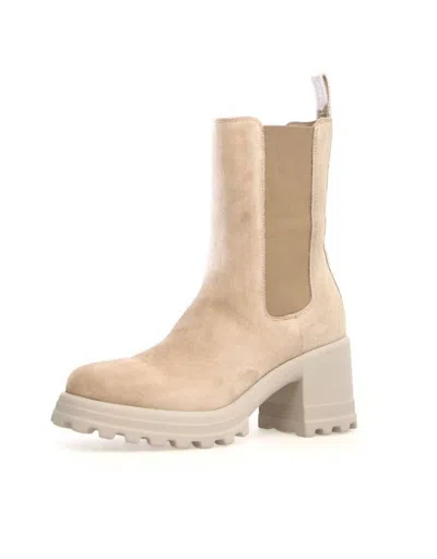Voile Blanche Women's Nappa Leather Boots In Beige
