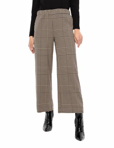 Renuar Pull On Cropped Pant In Latte Combo In Multi