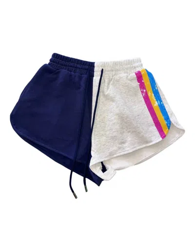 Queen Of Sparkles Women's Shorts In Navy And Gray In Multi