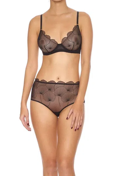 Huit Mandarin Balcony Bra In Black