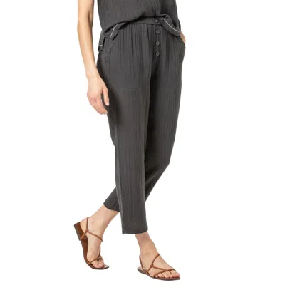 Lilla P Button Front Pant In Dolphin In Multi