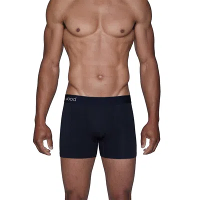 Wood Boxer Brief With Fly In Black