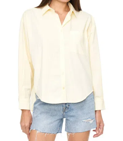 Pistola Sloane Oversized Button Down Shirt In Butter Yellow In Multi