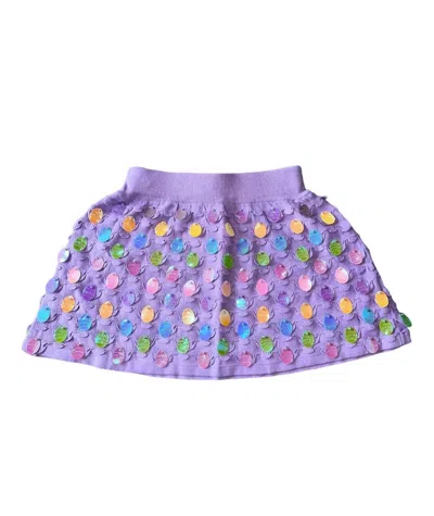 Queen Of Sparkles Egg Pailette Skirt In Lavender In Purple