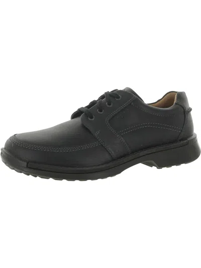 Ecco Fusion Mens Leather Lace Up Oxfords In Black