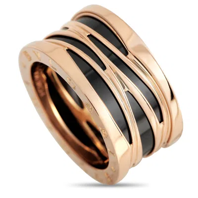 Bvlgari B. Zero1 18k Rose Gold Ceramic Band Ring Bv02-020824