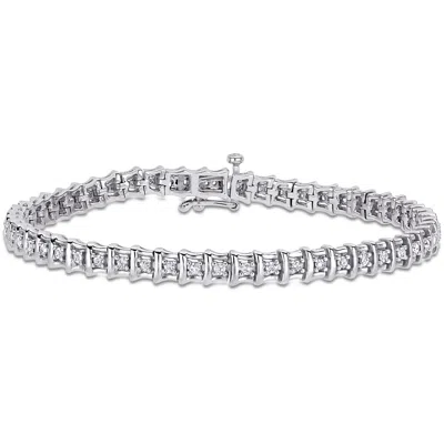 Mimi & Max 1ct Tw Diamond Tennis Bracelet In Sterling Silver In White